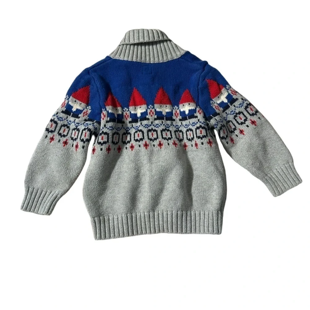 Gap size 18-24 months zip up knit Gnome sweaters